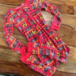 SALE Red Fire Truck Pajama Onesie
